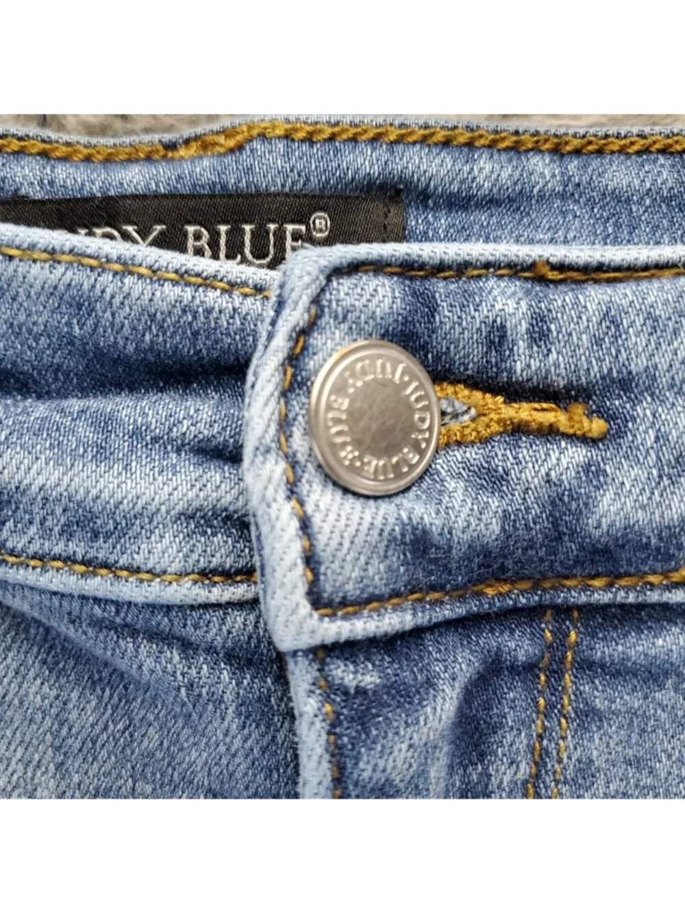 Judy Blue Shorts Womens 3XL Blue Distressed High-Waisted Ripped Denim *Read*